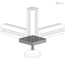 Alusic Corner flange, 60x60 mm