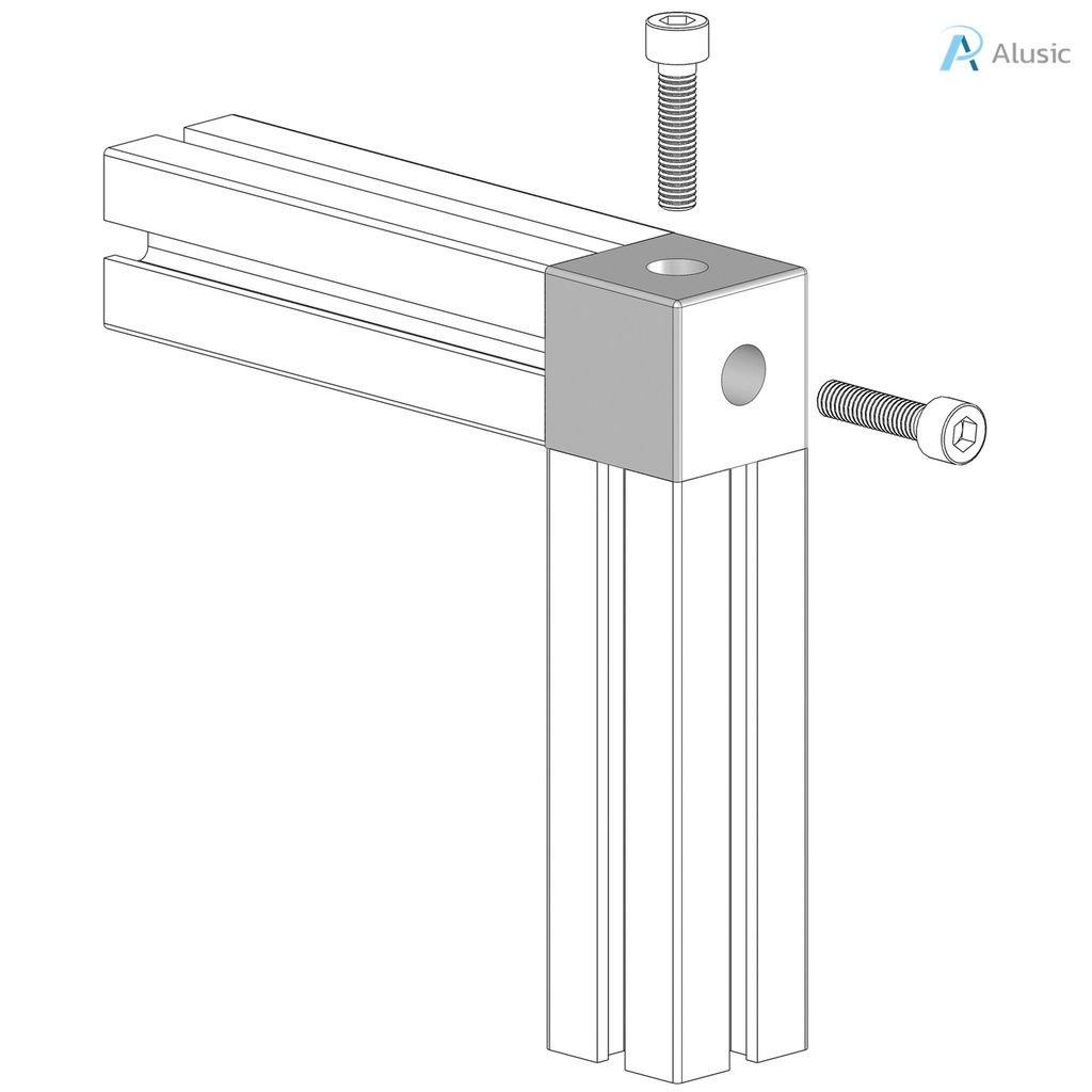 Alusic Cubic connector 2d
