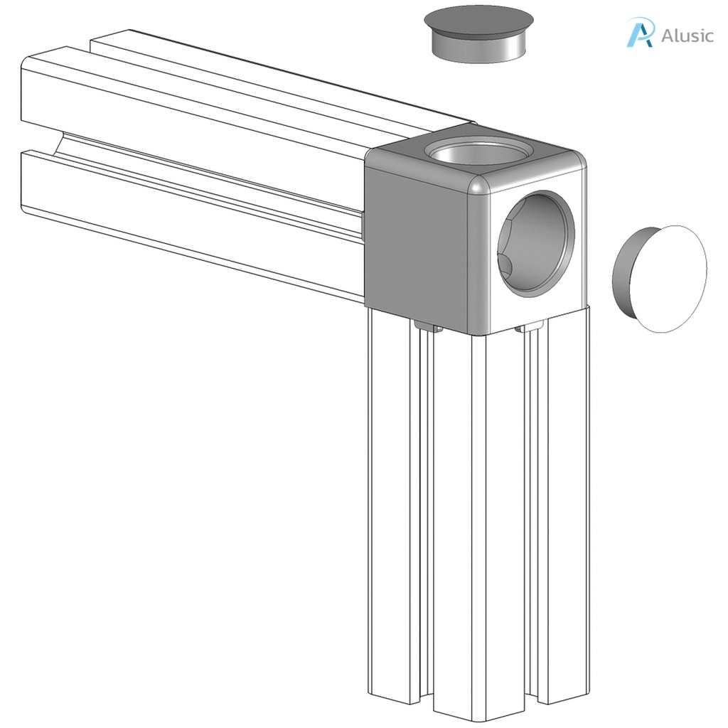 Alusic Cubic connector 2d