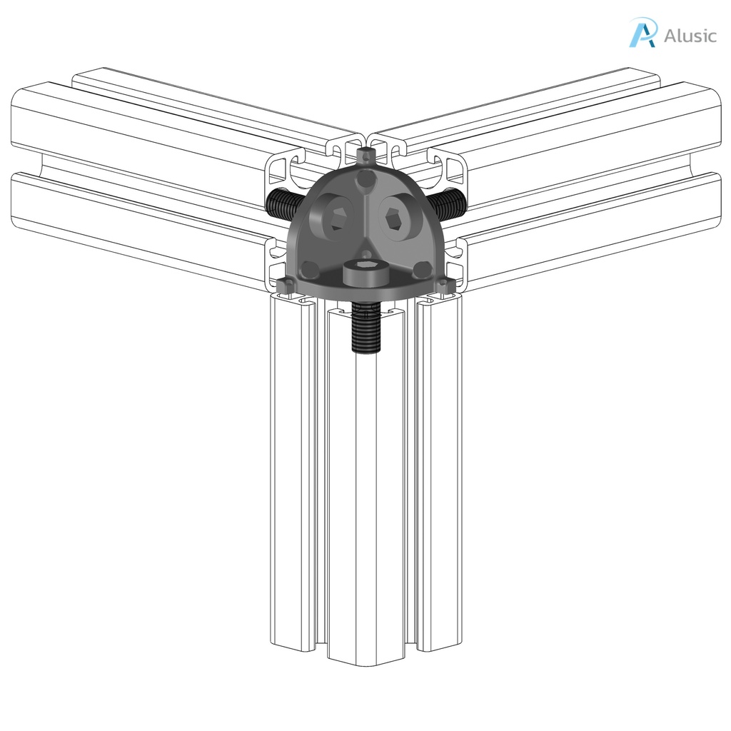 Alusic Cubic connector 3d