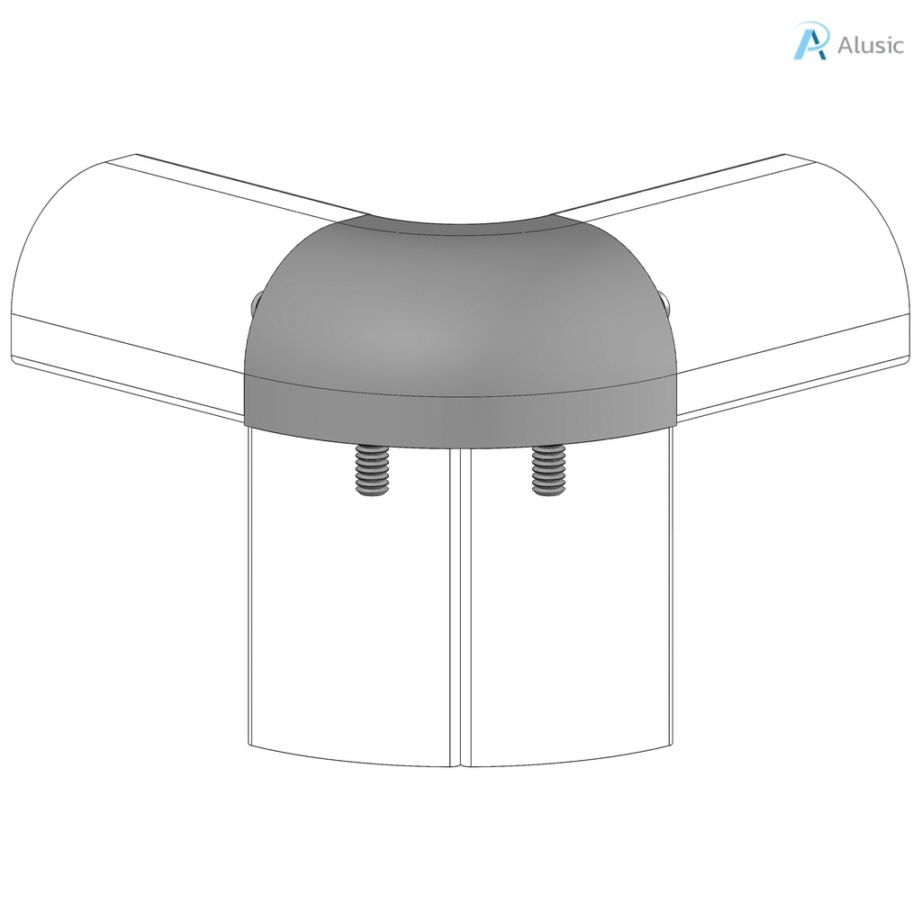 Alusic Cubic connector 3d
