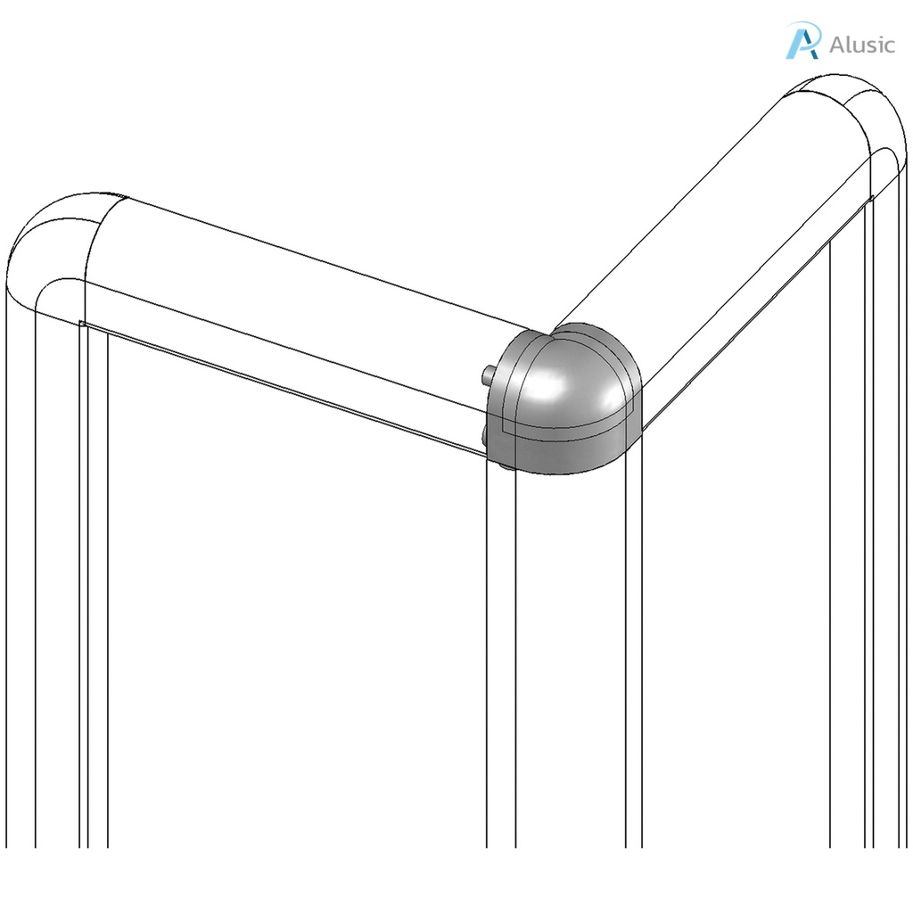 Alusic Cubic connector 3d