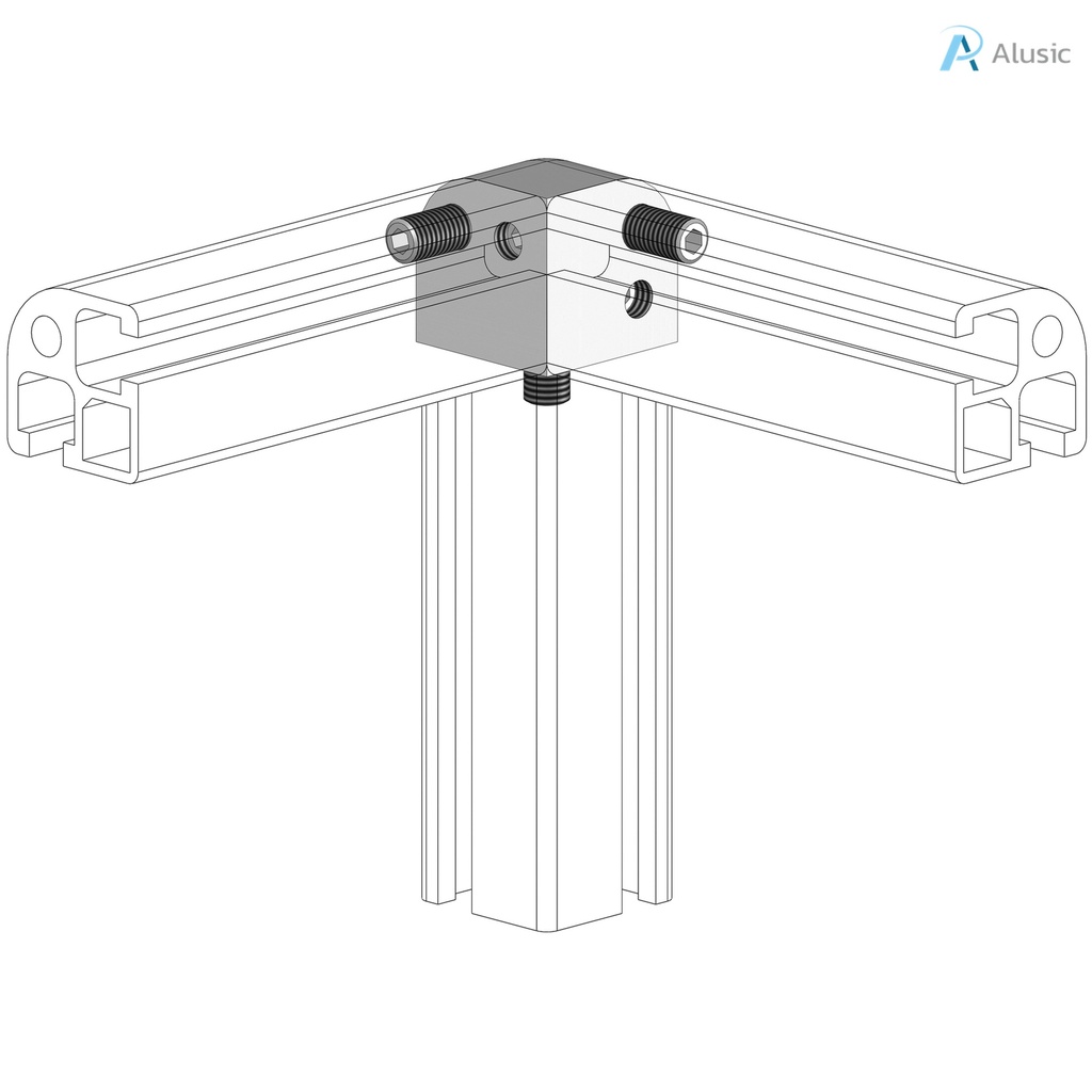 Alusic Cubic connector 3d