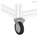 Alusic Fixed castor