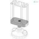 Alusic Flange for feet, 90x45 mm