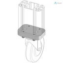Alusic Flange for wheel,  60x60 mm
