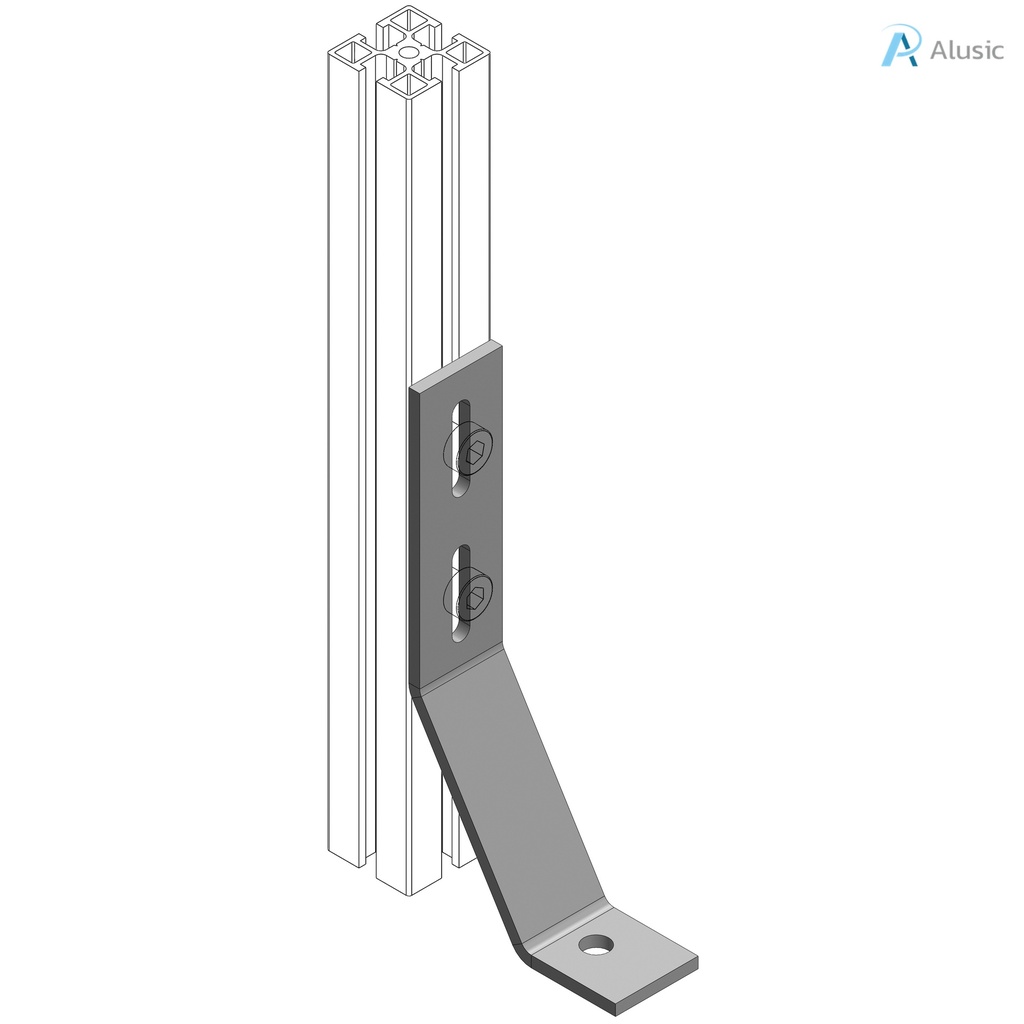 Alusic Floor bracket, 30x160 mm