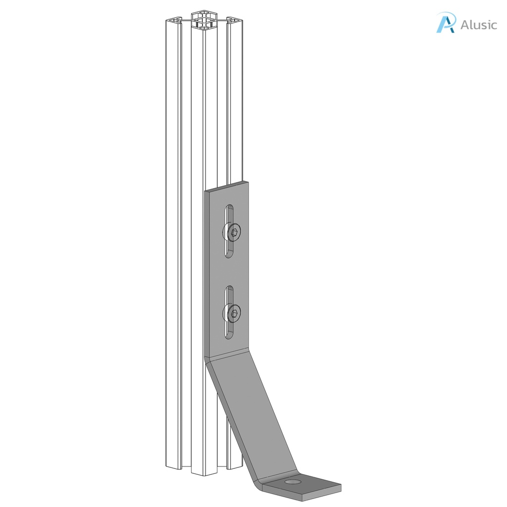 Alusic Floor bracket, 30x160 mm