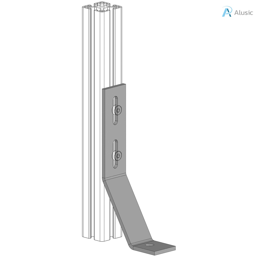 Alusic Floor bracket, 30x160 mm
