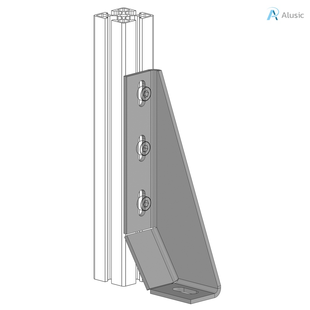 Alusic Floor bracket, 39x200 mm