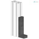 Alusic Floor bracket, 40x160 mm