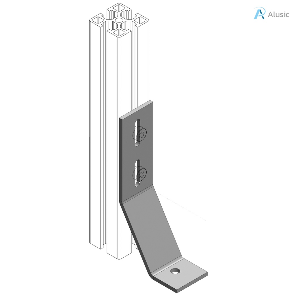 Alusic Floor bracket, 40x160 mm