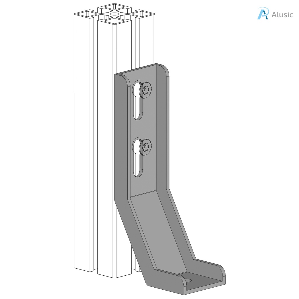 Alusic Floor bracket, 45x160 mm
