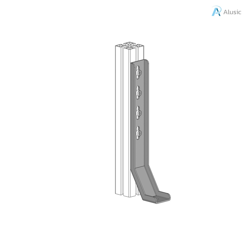 Alusic Floor bracket, 45x300 mm
