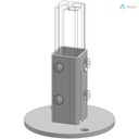 Alusic Floor mount base, for 32x32 mm profiles