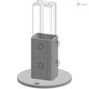 Alusic Floor mount base, for 32x45 mm profiles