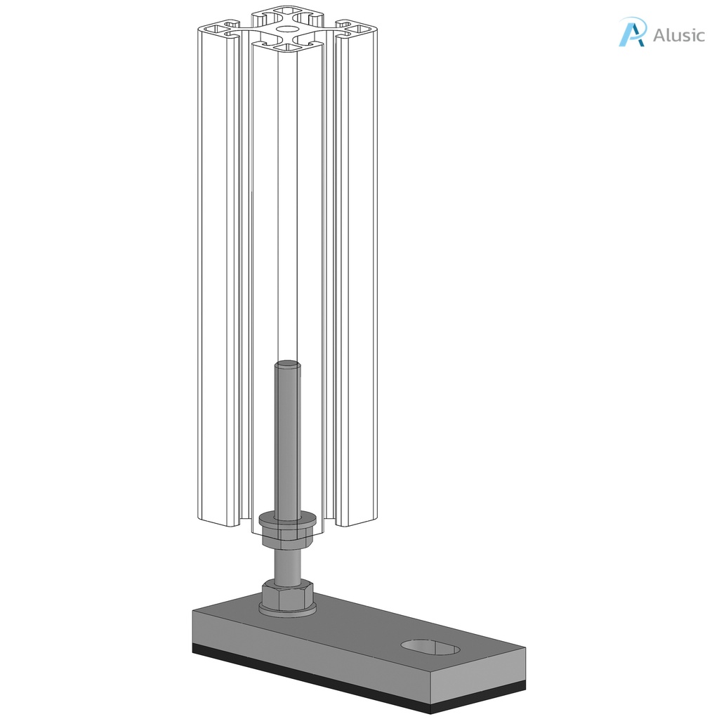 Alusic Levelling foot, for 40 and 45 mm profiles