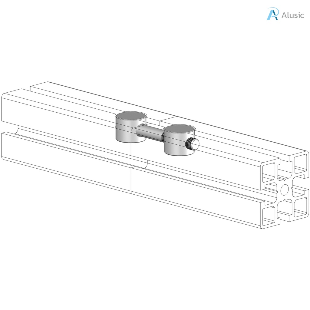 Alusic Quick connector for linear connections