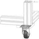 Alusic Swivel castor
