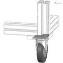 Alusic Swivel castor with brake