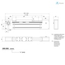 Alusic linear actuator 800.085, ball bearing guides size 15, 45x90 profile.