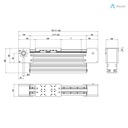 Alusic linear actuator 800.101, ball bearing guides size 15, 90x180 profile