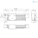 Alusic linear actuator 800.102, ball bearing guides size 15, 90x180 profile