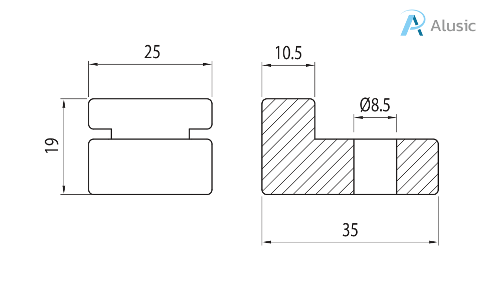 Alusic Anti-rotation device