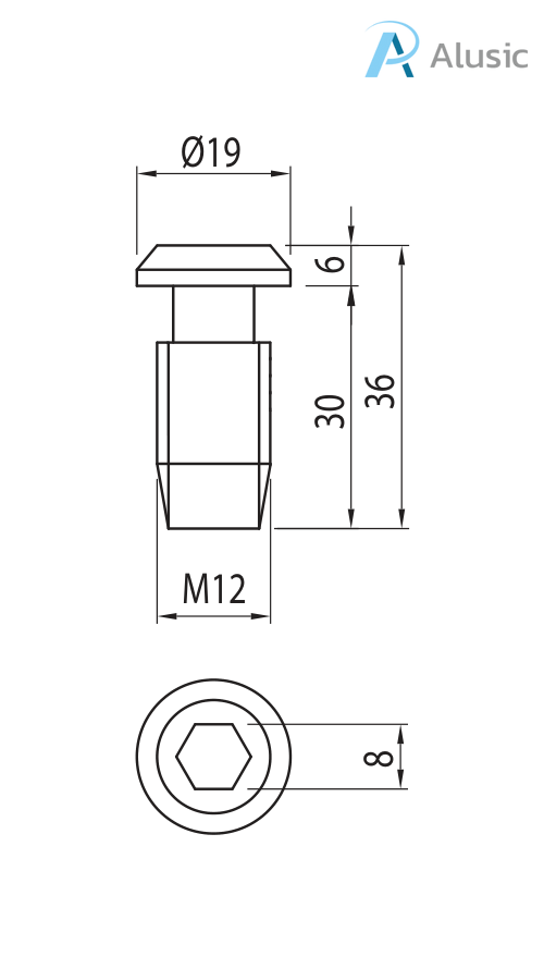 Alusic Button head screw