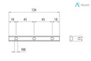 Alusic Rectangular nut 13x126 mm