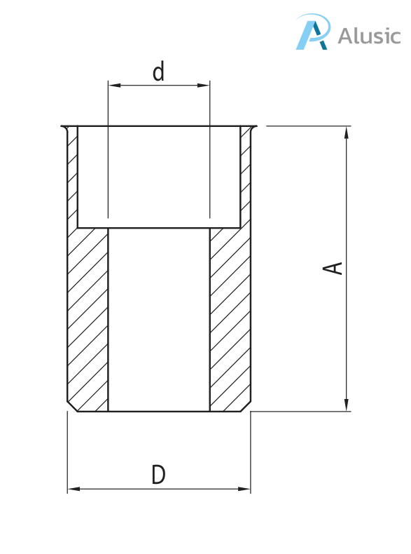 Alusic Threaded bushing