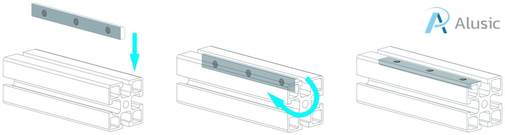 Alusic Rectangular nut 13x126 mm
