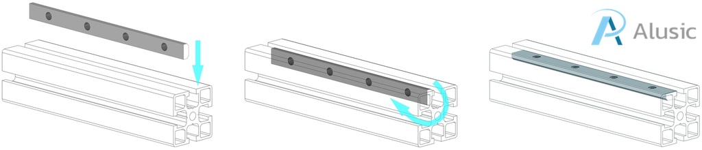 Alusic Rectangular nut 13x180 mm