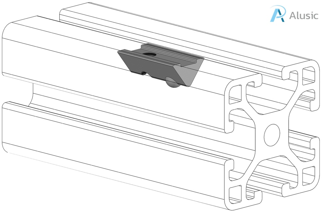 Alusic Roll-in nut with ball 17.5x9.8 mm