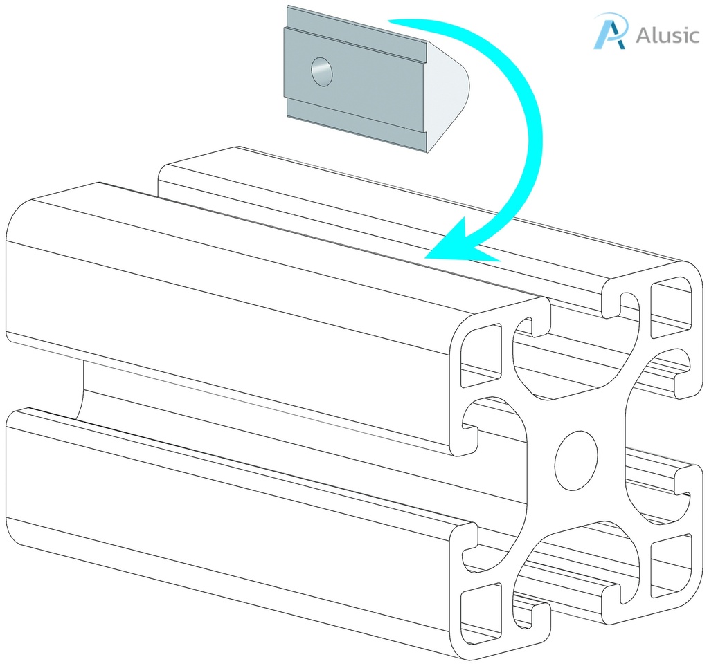 Alusic Roll-in nut with ball 22x13 mm