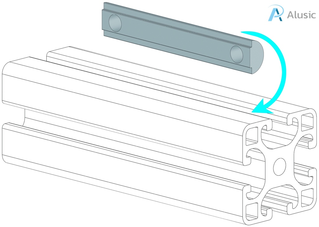 Alusic Roll-in nut with ball 80x13.3 mm