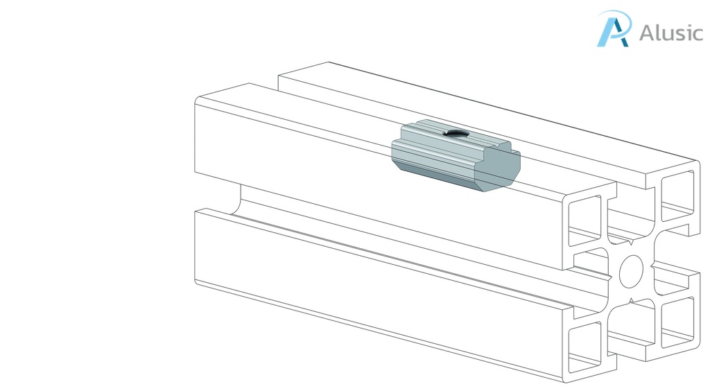 Alusic Sliding block 10x18 mm