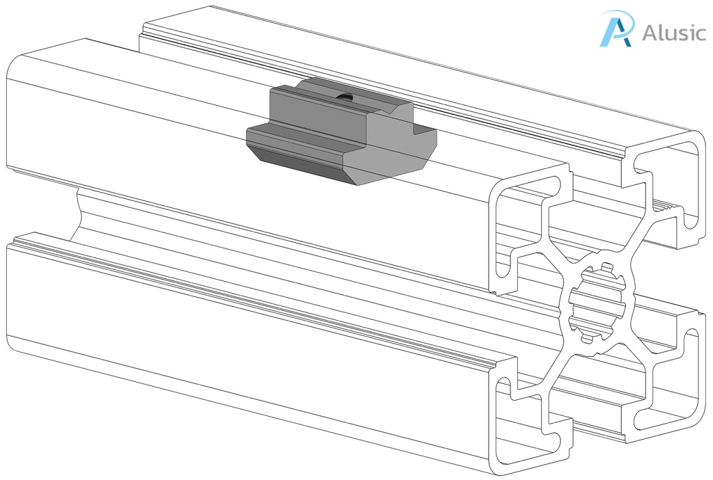 Alusic Sliding block 19.5x20 mm