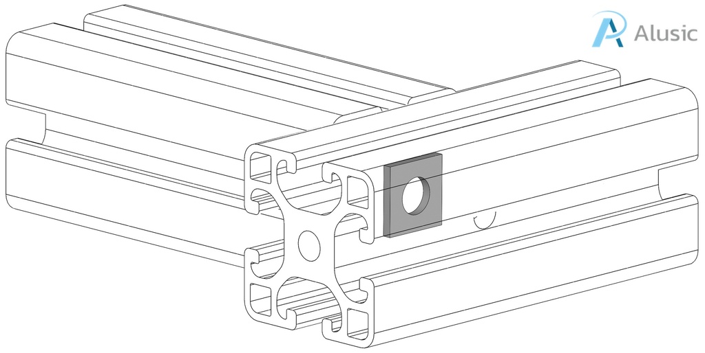 Alusic Square washer 16x16 mm
