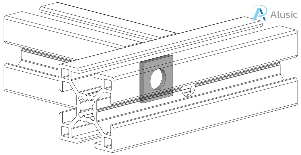 Alusic Square washer 16x16 mm