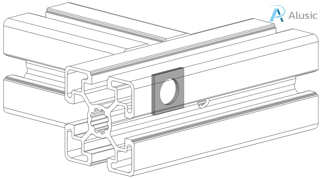 Alusic Square washer 19x19 mm