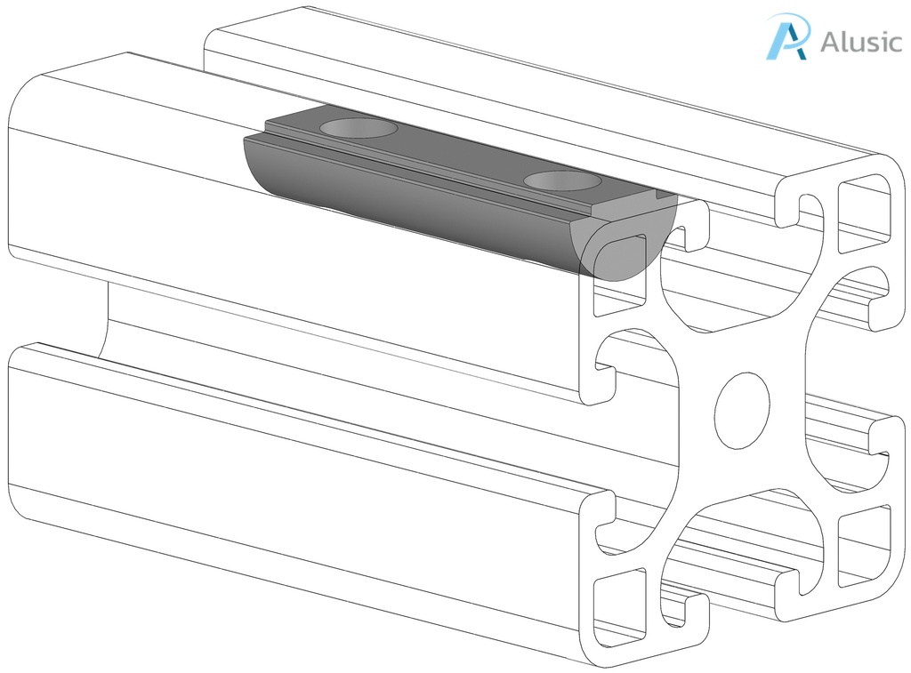 Alusic Swivel-in sliding block 40x13.3 mm