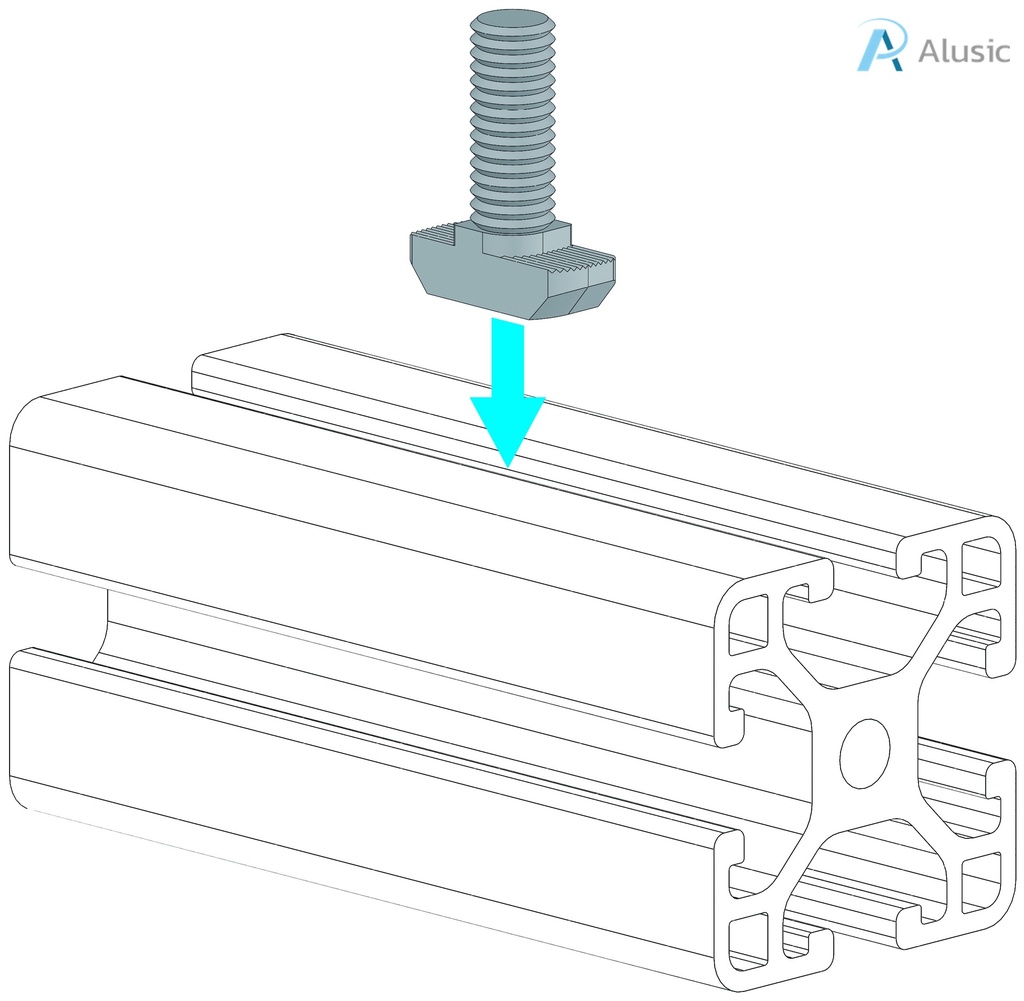 Alusic T-bolts 15x6 mm