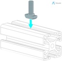 Alusic T-bolts 15x6 mm