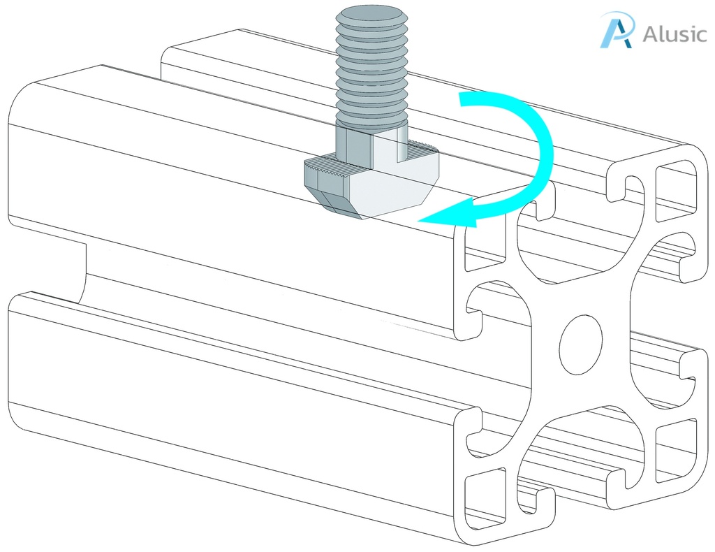 Alusic T-bolts 16x8 mm