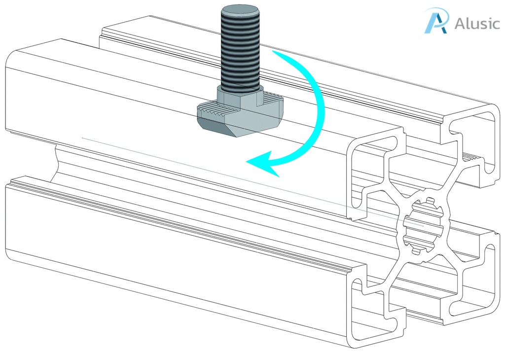 Alusic T-bolts 19x8.5 mm