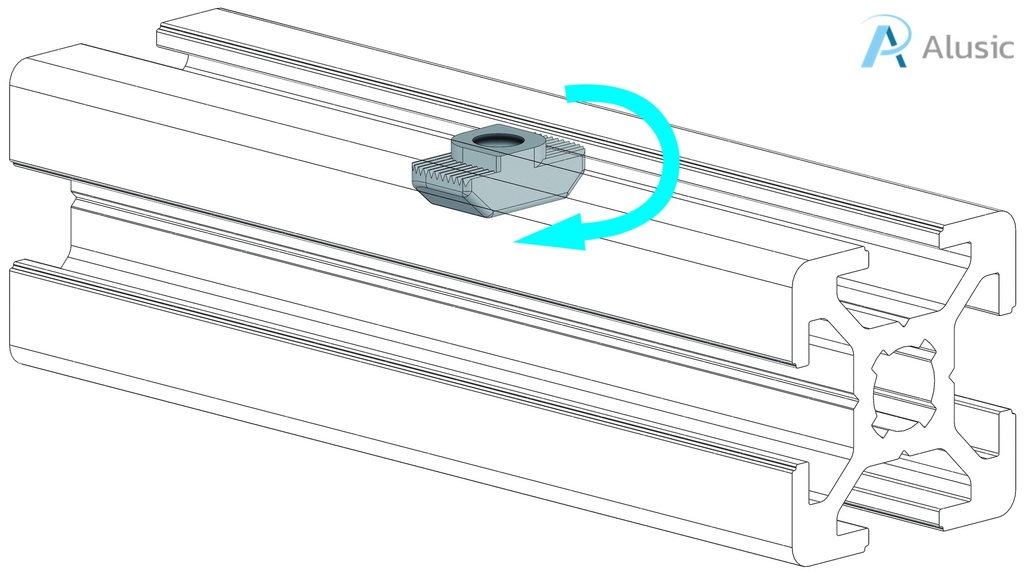 Alusic T-nut 11.3x5.7 mm