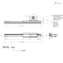 Alusic linear actuator 800.045, ball bearing guides size 15, 45x45 profile