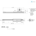 Alusic linear actuator 800.046, ball bearing guides size 15, 45x45 carbon profile