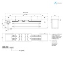 Alusic linear actuator 800.090, ball bearing guides size 15, 90x90 profile